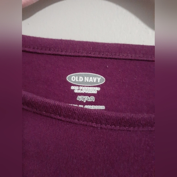 Old Navy L/S Fit & Flare Plum Colored Dress (Size:4T) - Picture 2 of 3